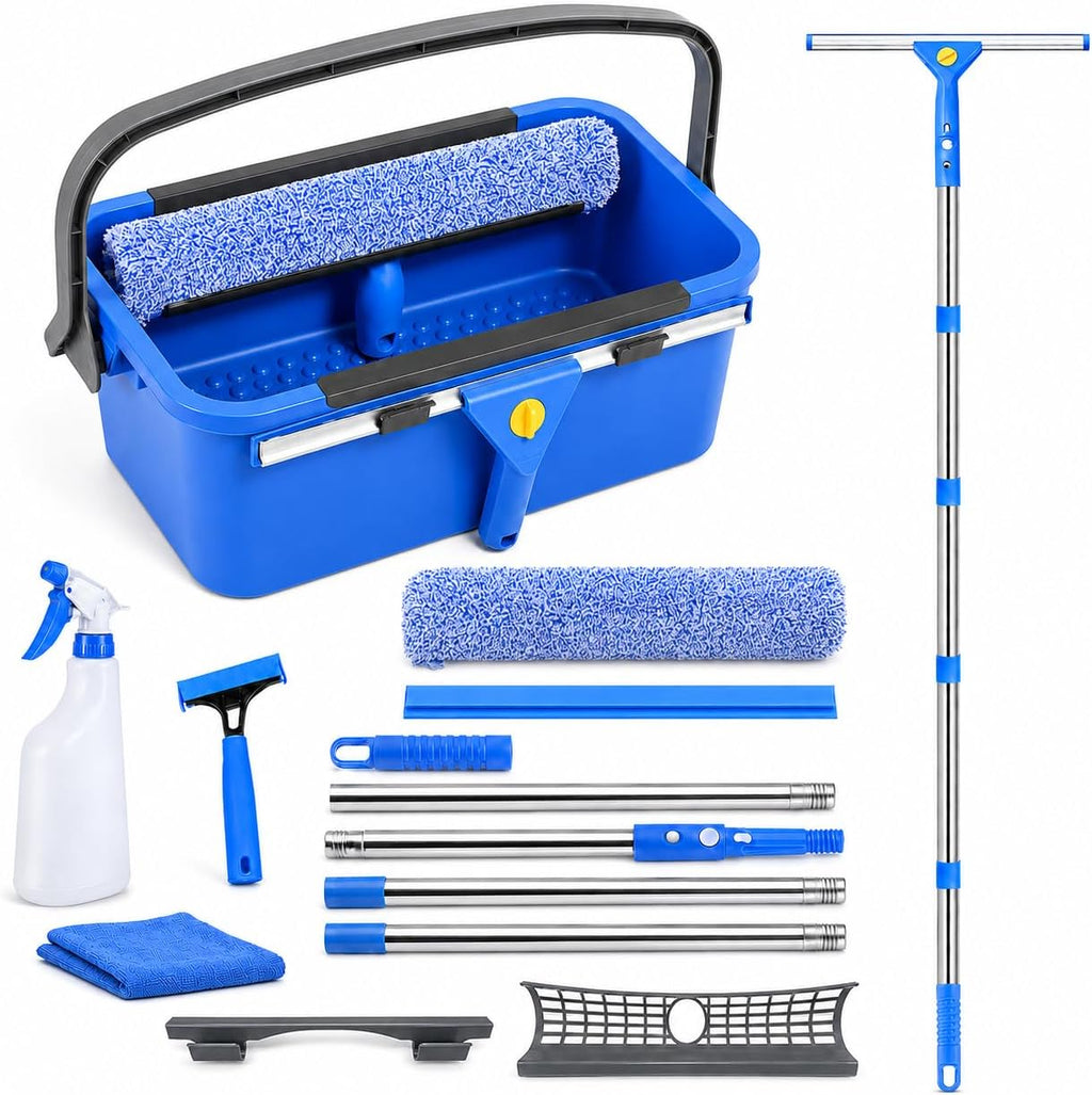 Professional Window Cleaning Kit with 3 Gallon Bucket