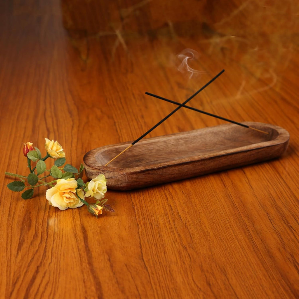 Incense Burner Wooden Ash Catcher