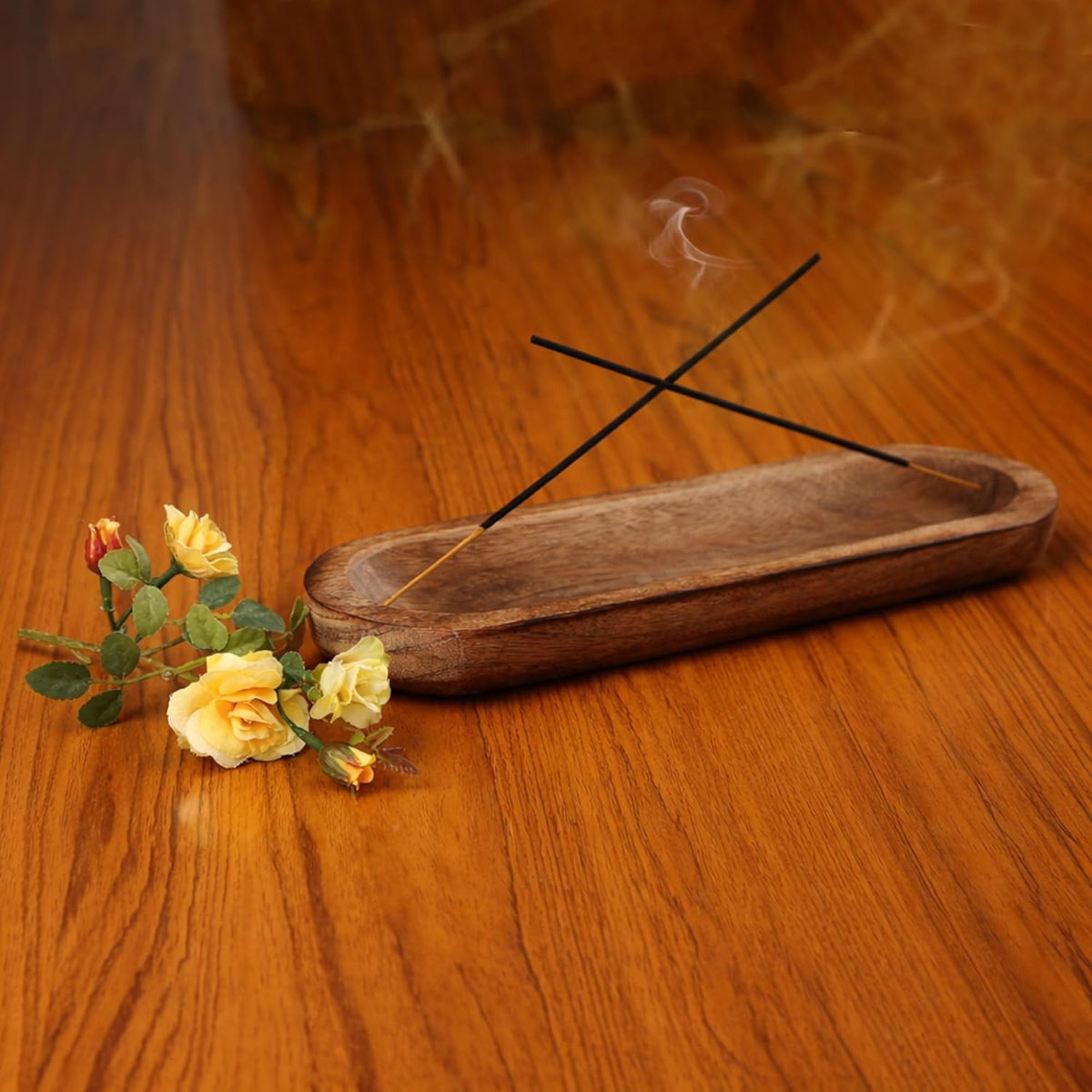 Incense Burner Wooden Ash Catcher
