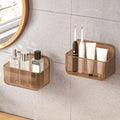 CGBE 2-Pack Cabinet Door Organizer, Self Adhesive Bathroom Shelves, Amber