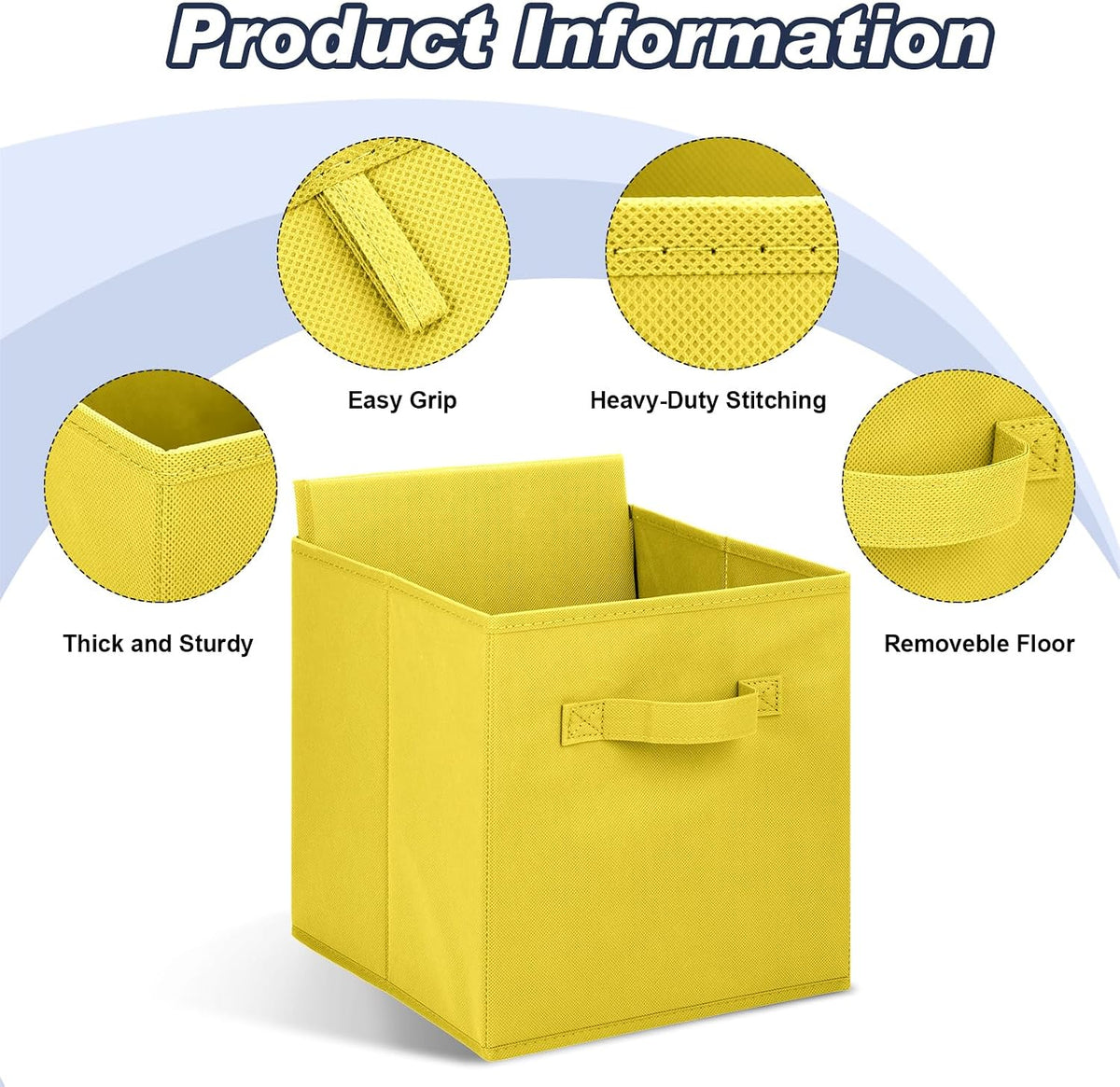 Hillban 24 Pcs Storage Cubes 11'' Collapsible Storage Bins Bulk, Multicolor