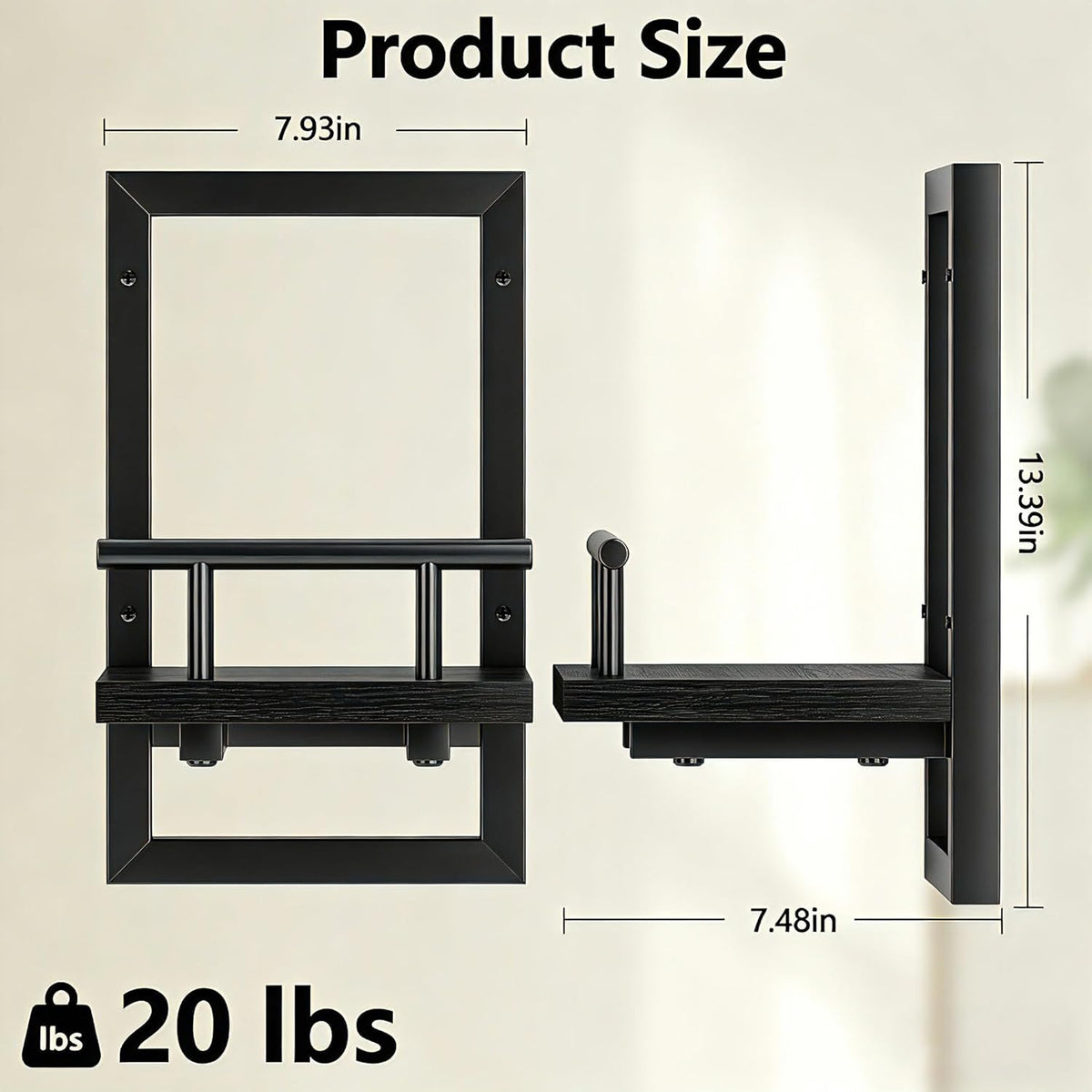 Sbosbo Floating Shelves for Wall Plant Shelf Indoor Wall Mounted Shelves