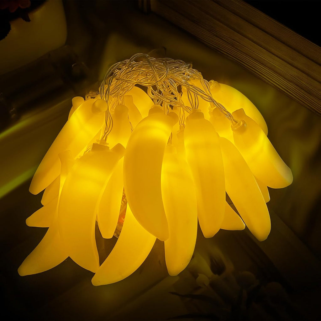 3M 20LED Fruit Banana String Lights Battery Powered Indoor Outdoor Lighting Lamp for Wedding Home Birthday Garden Yard Patio Party Decorations