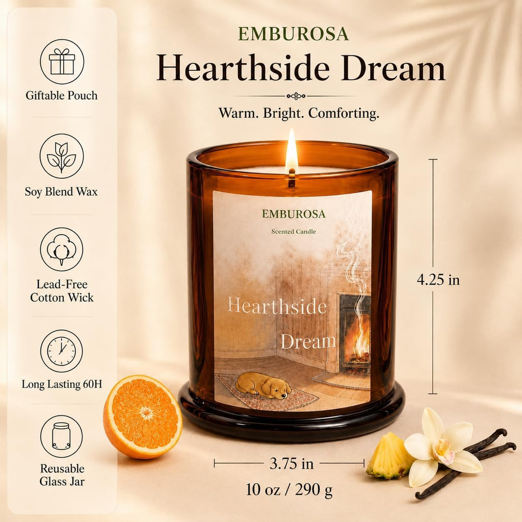 Scented Candle, Gift for Women, Vanilla Rum & Sunlit Citrus, Soy Blend Aromatherapy Candle for Home, 10oz, Up to 60-Hour Burn, Housewarming Gift