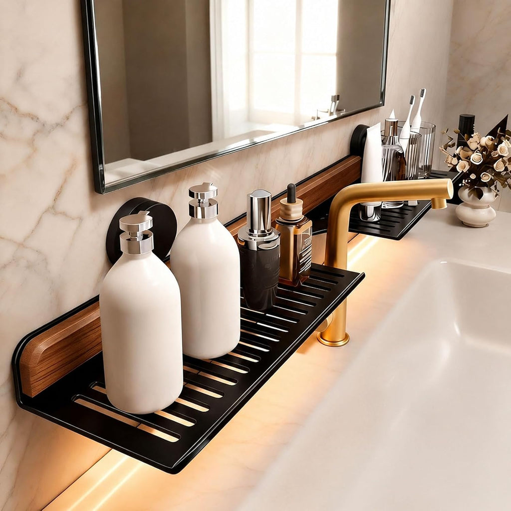 Bathroom Over Sink Shelf, 19.7 Inch No Drill Sink Organizer