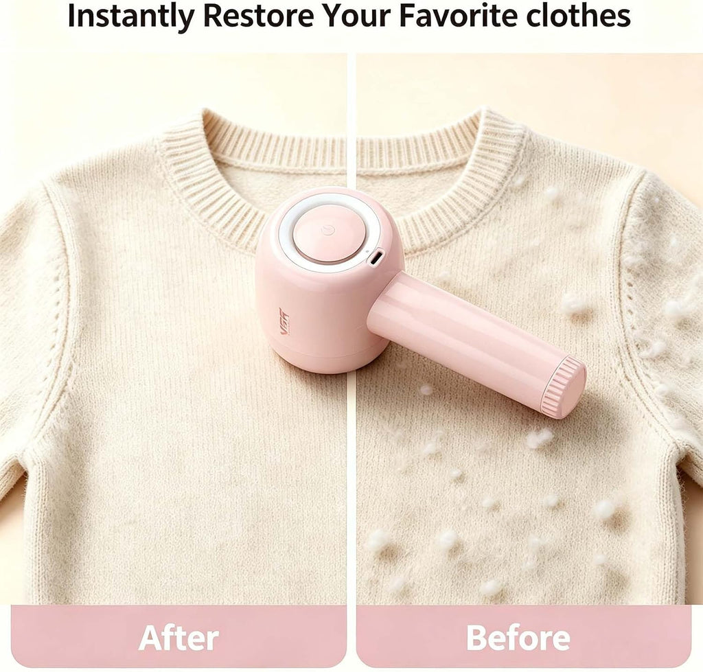 VGR 813 Rechargeable Fabric Shaver,6-Blade Lint Remover,Pink