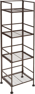 Amazon Basics 4-Tier Iron Towel Shelf Black 11.4"L x 11.8"W x 44.5"H
