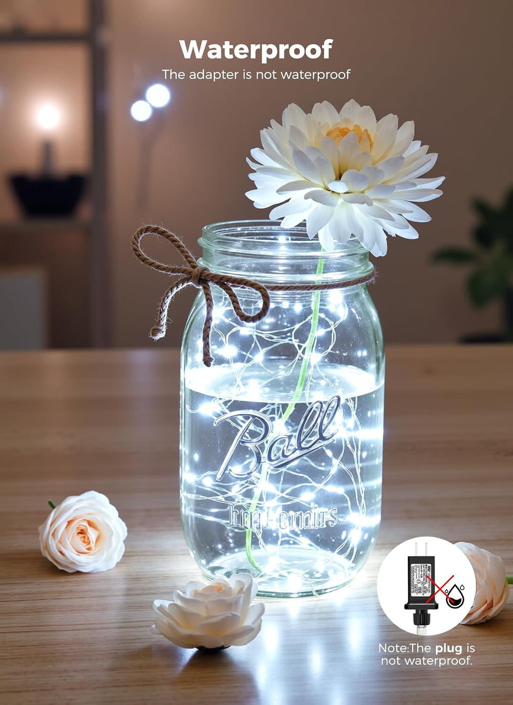 Minetom Fairy Lights Plug in, 99Ft 300LEDs String Lights for Bedroom