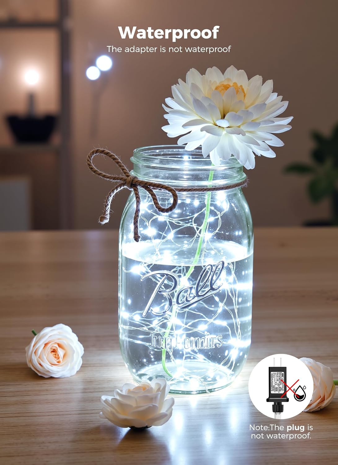 Minetom Fairy Lights Plug in, 99Ft 300LEDs String Lights for Bedroom