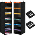 Amylove 2 Pcs 6 Shelf Hanging Weekly Clothes Organizer for Kid,Black