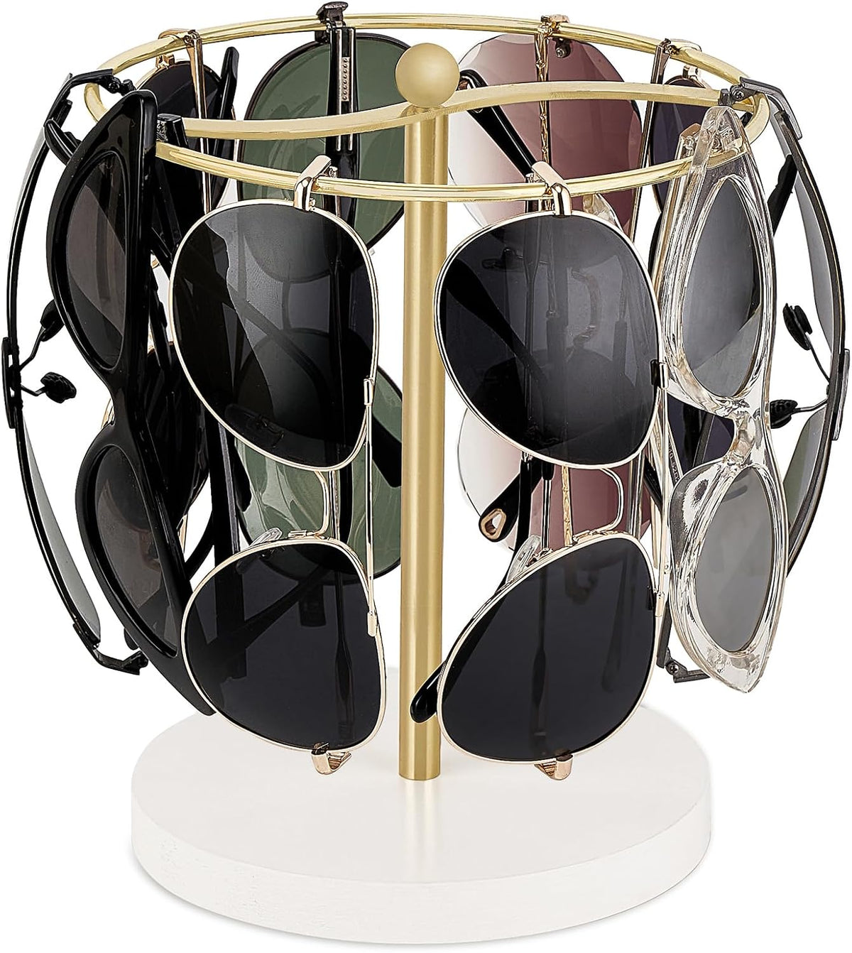 Mkono Sunglasses Organizer, Metal Glass Holder Storage Stand Display 2 Pack