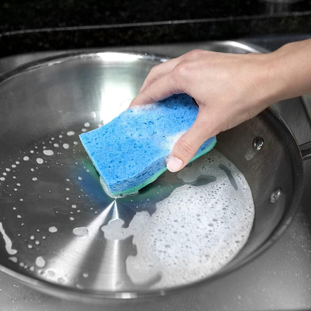 O-Cedar Scrunge Non-Scratch Scrub Sponge (Pack of 6) | Rinse-Clean Surface | Safe for Nonstick Cookware, Glass & All Hard Surfaces