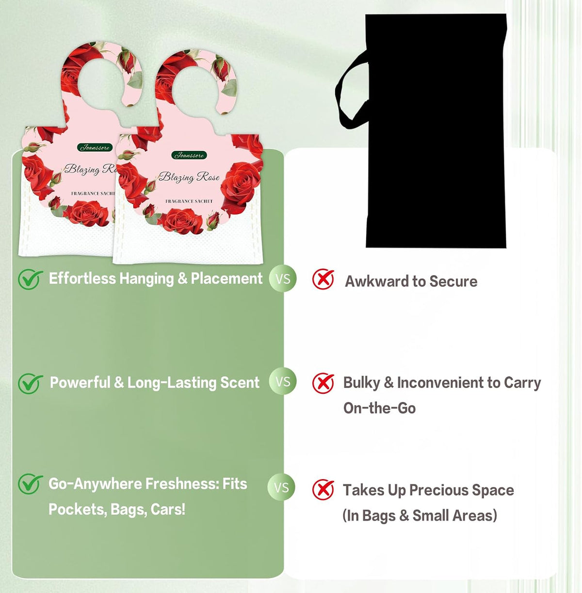15 Packs Scented Sachets for Drawers and Closets, Hanging Closet Freshener