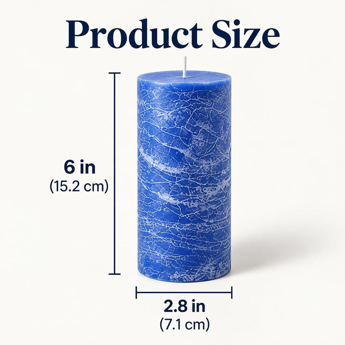 Unscented Soy Pillar Candles,Non-Toxic 2.8x6 Inch Candle,90 H,6 Pack
