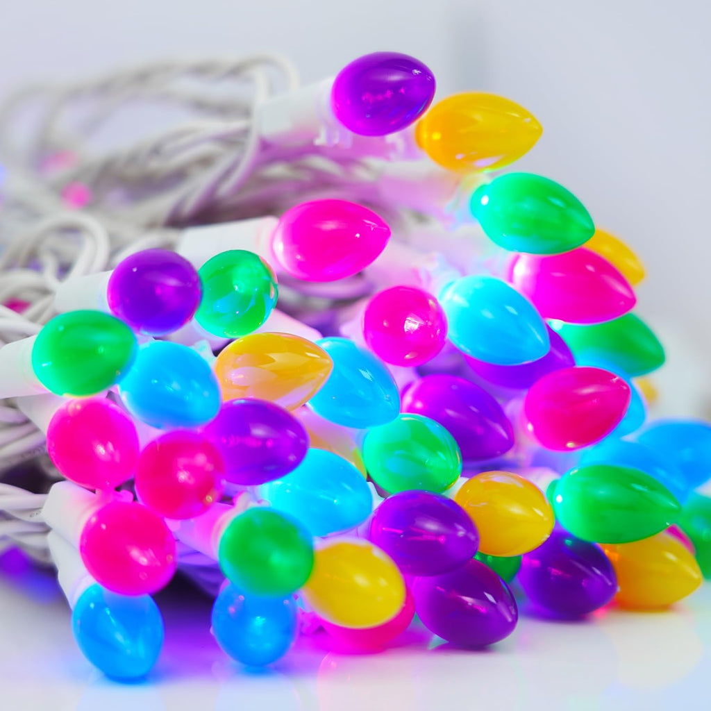 BOHON Easter Decorations Easter Lights String Plug in 50 LEDs Multi Color
