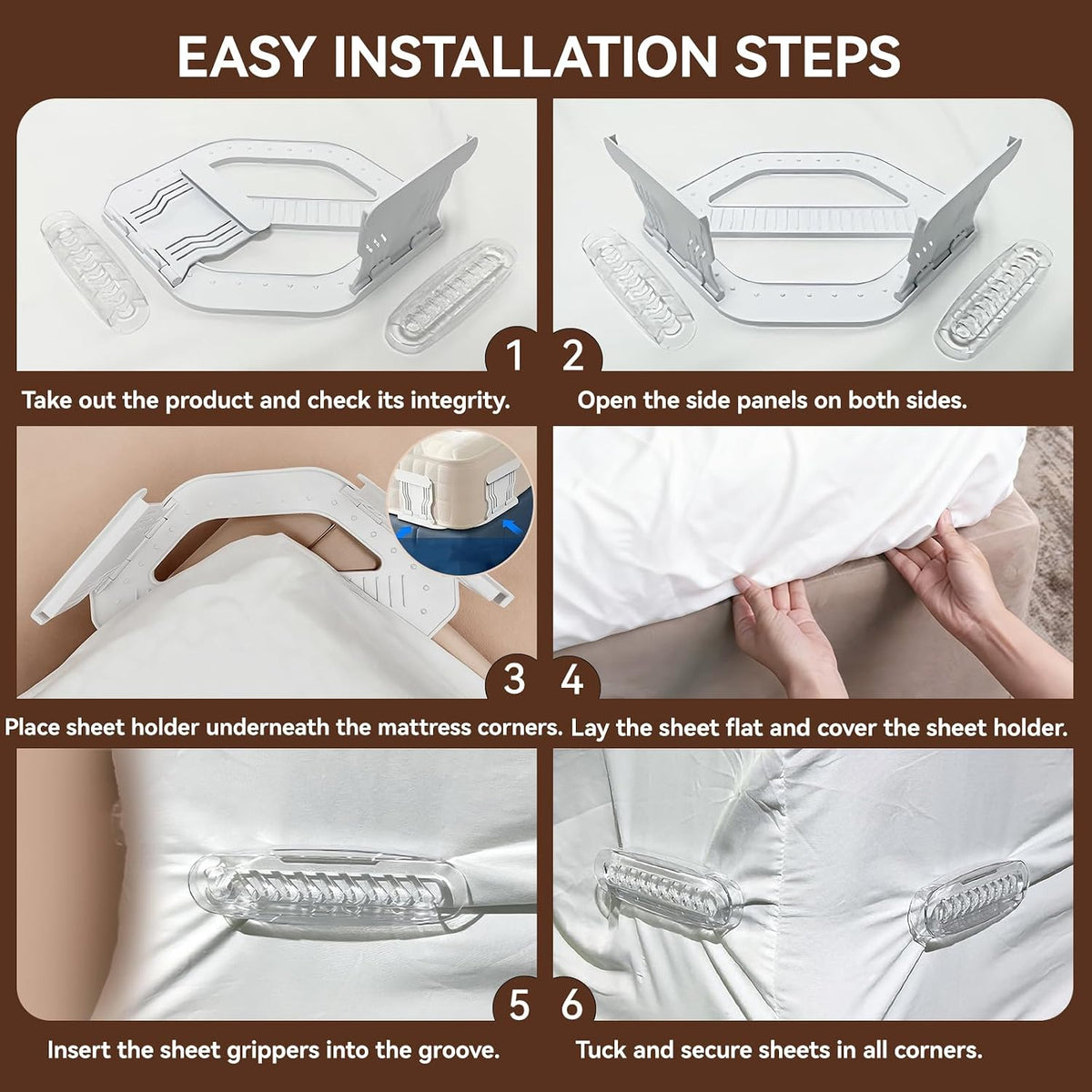 Bed Sheet Holders Heavy Duty Straps Grippers 4Pack