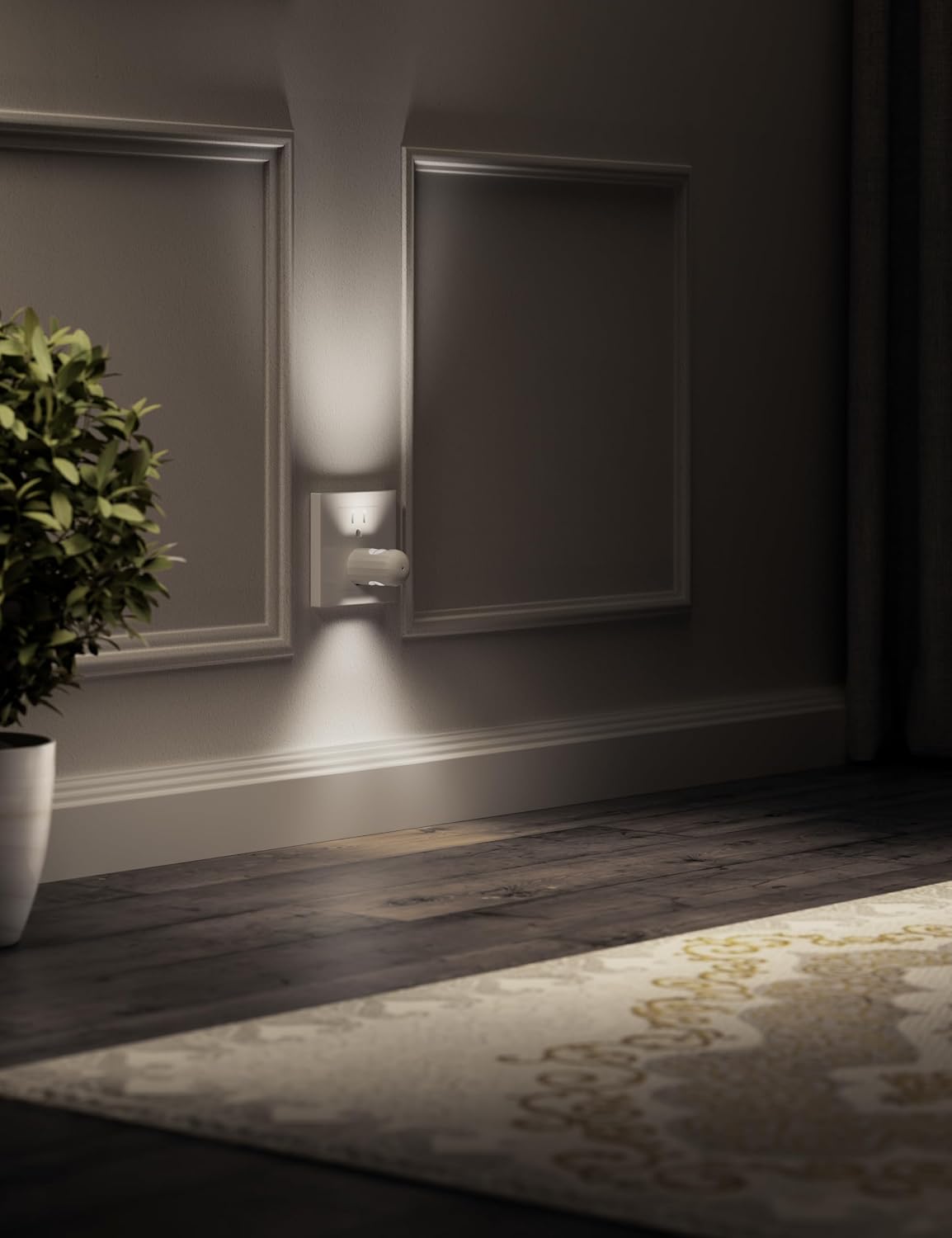 GEPLAD 6-Pack LED Night Light Plug-in Wall with Dusk-to-Dawn Light Sensor