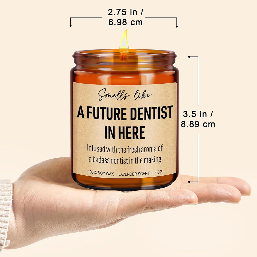 Younift Funny Future Dentist Candle, Dental Hygienist Graduation Gifts, Dental Hygiene, Dental Office Decor, Dentist Gifts for Women, Men, Coworkers, School Students, Dentists Appreciation Presents