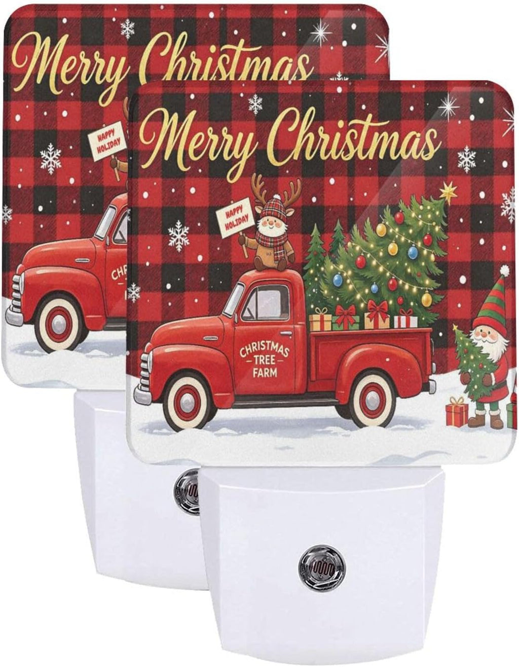 Christmas Red Turck LED Plug-in Night Light 2-Pack for Corridors