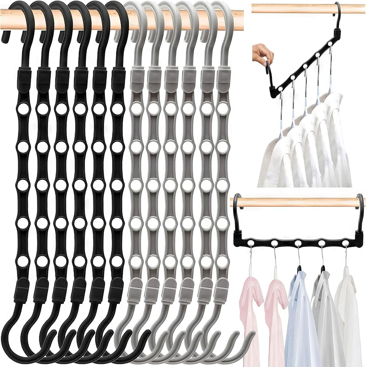 12 Pack College Dorm Room Essentials for Girls Guys, Closet Organizers