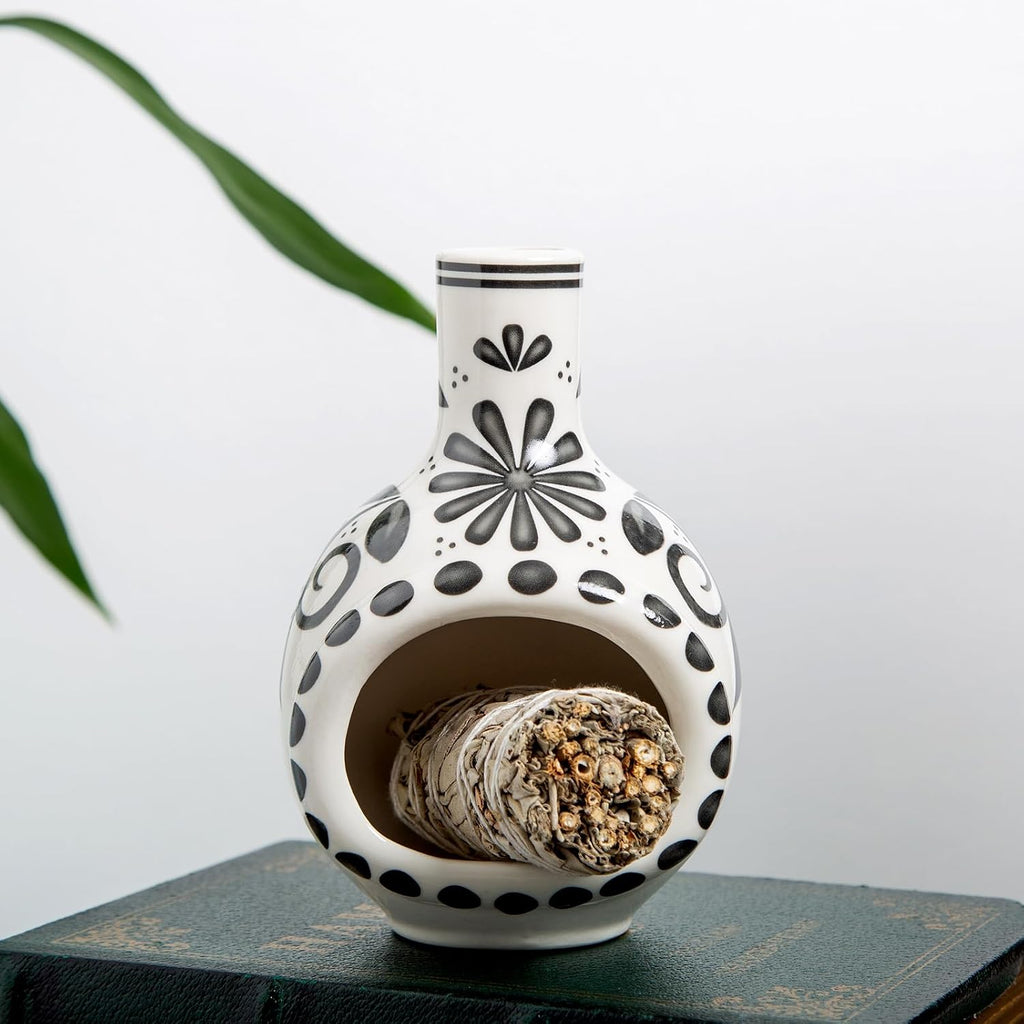 MOUGIGI Palo Santo Holder, Mini Chimney Incense Bowl for Sage & Cones