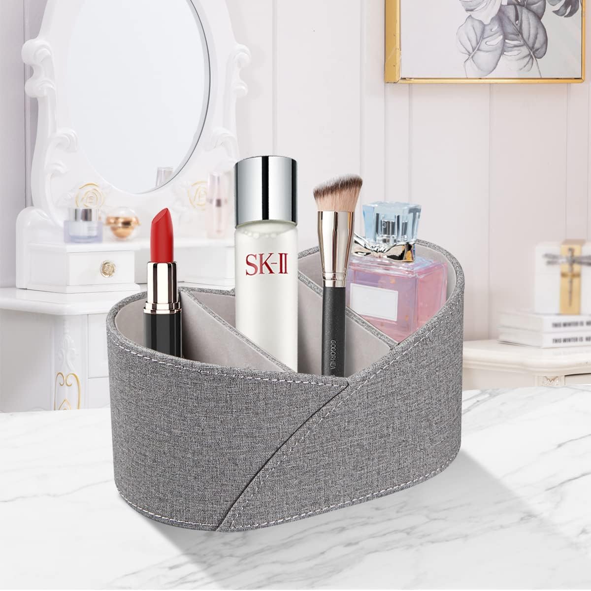 PU Leather TV Remote Control Holder,Pen Caddy/Cup,Art Supplies Organizer