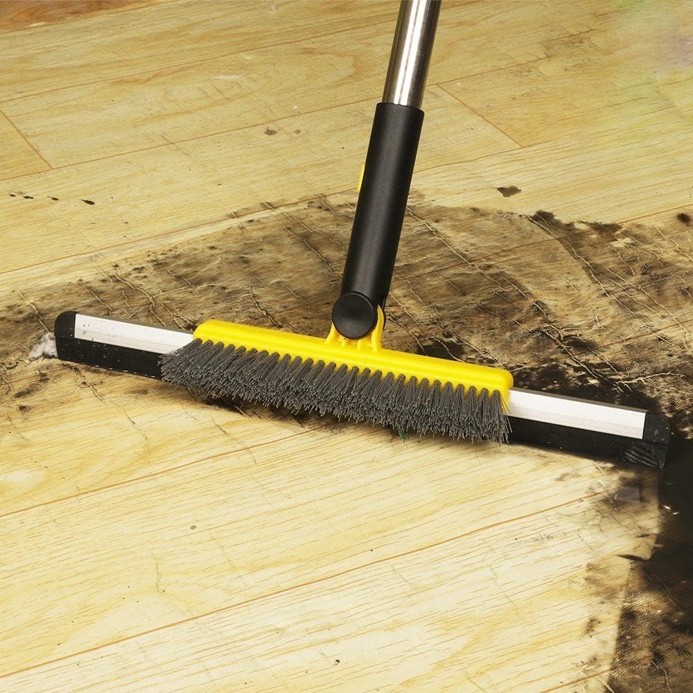 Gloffer Squeegee for Floor, Adjustable Long Handle, Tile Floor Cleaning
