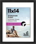 Americanflat 11x14 Floating Picture Frame - Engineered Wood - Black