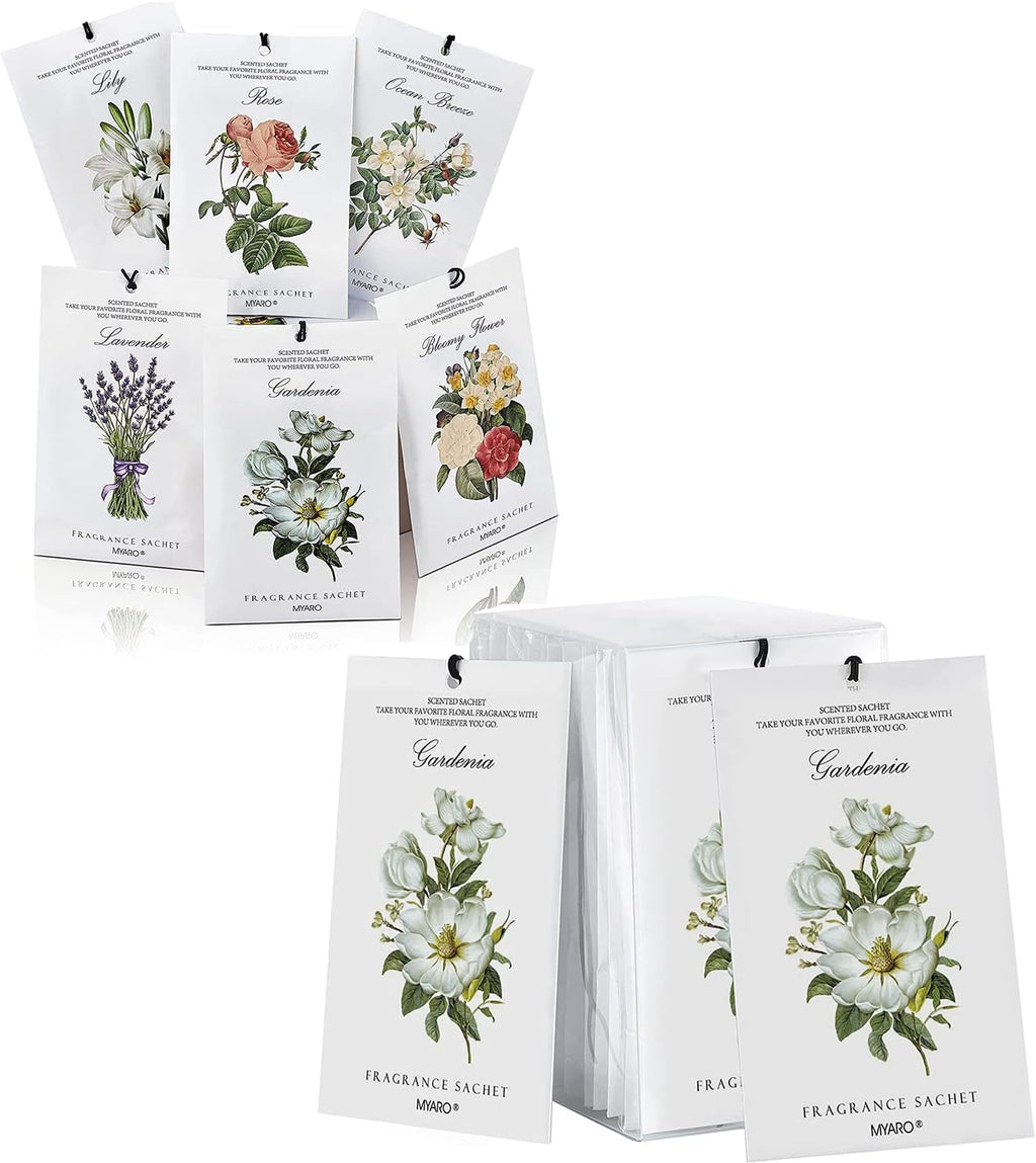 MYARO Scented Sachets Air Freshener for Drawer and Closet, Long-Lasting Sachets Bags Drawer deodorizers Fresh Scents, Home Fragrance Sachet for Lover