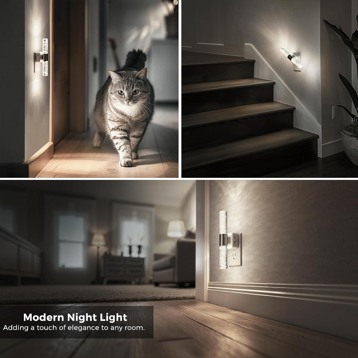 L LOHAS LED Bright Night Light, Night Lights Plug into Wall, 180° Rotating