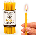 Natural Candles 7” 15 pcs Best Candle Pure Deep Yellow Bee Wax with Great Honey Scent and Cotton Wicks - Eco Friendly 100% Candles for Decoration Home Birthday Cake 110440