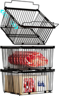 Large Freezer Organizer Bins for 5 to 9 Cu.Ft,Leak-Proof Bottom，3 Pack