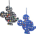Hanging Enamel Pin Display Banner, Pin Board (Black+blue)