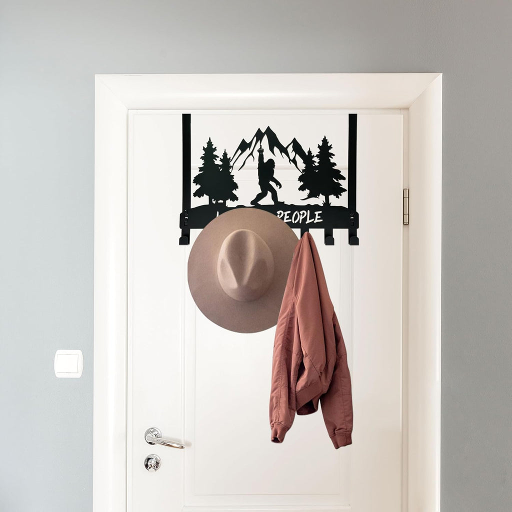 Bigfoot Over the Door Hook Hanger,8 Decorative Towel Rack Organizer