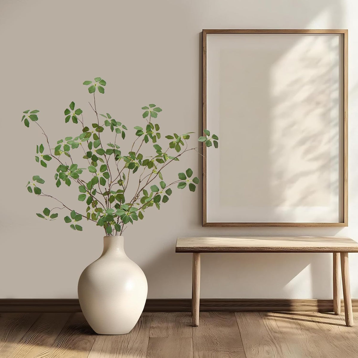 5Pcs Realistic Artificial Greenery Stems - 34" Faux Branches for Vase