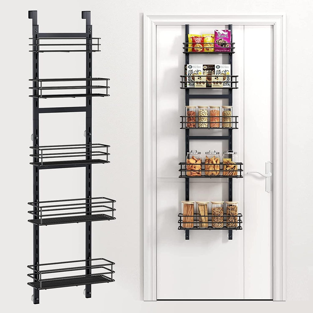 Over the Door Pantry Organizer 5-Tier,Spice Rack Organizer for Cabinet