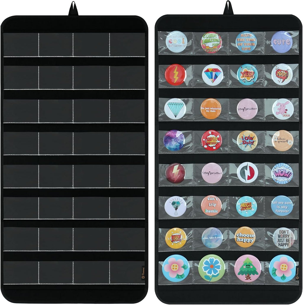 PACMAXI Hanging Badge Button Pin Organizer Display Storage Stand