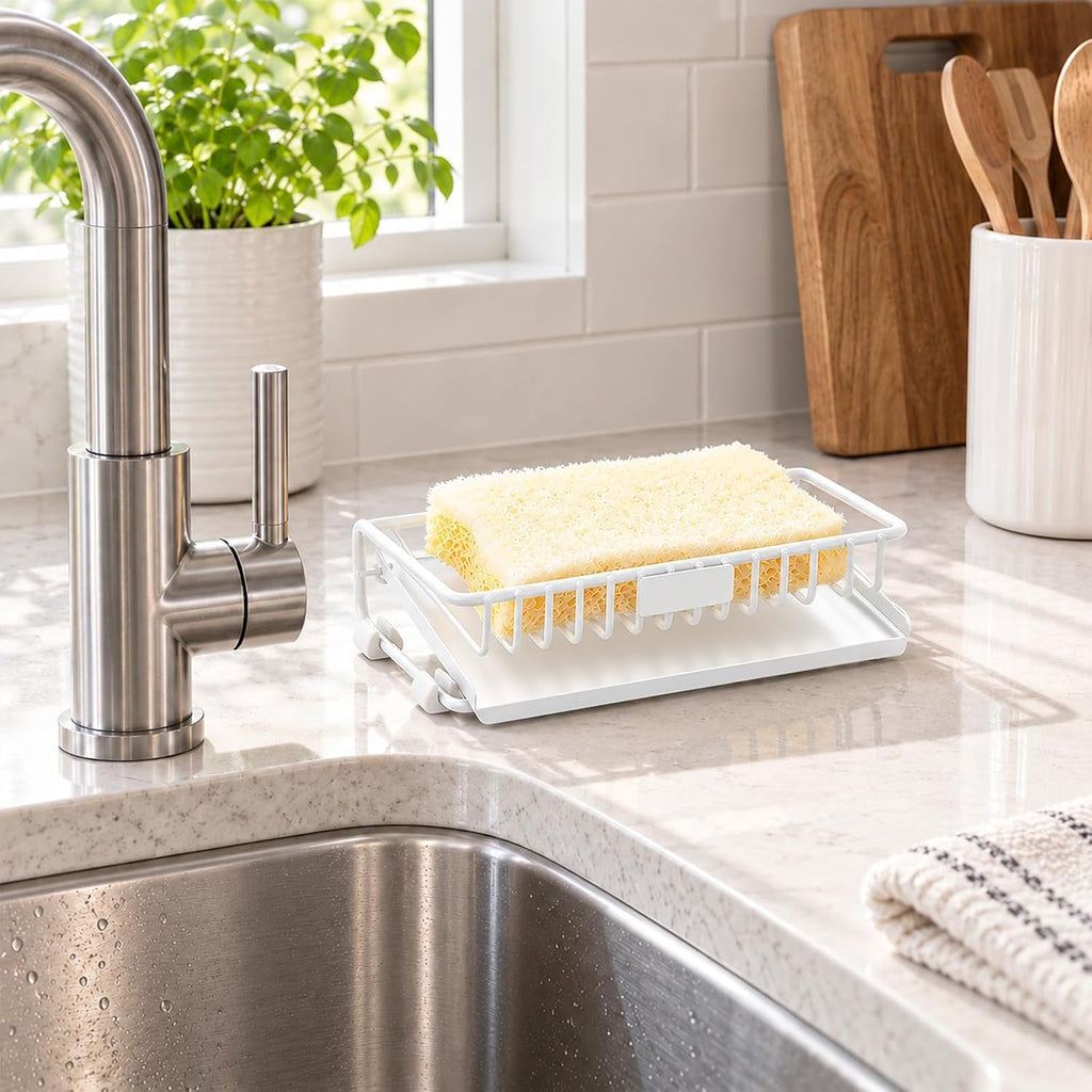 Self Draining Soap Dish for Shower Bar Soap Holder Soap Saver, White