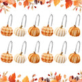 Colingmill 12 Pcs Fall Pumpkin Shower Curtain Hooks for Fall Bathroom Decor
