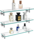 KES Glass Shelf for Bathroom, 20-Inch, 3 Pack, Brushed Finish