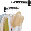JOOM Clothes Drying Rack Wall Mounted, 13-Inch Foldable Arm, Black 2 Pack