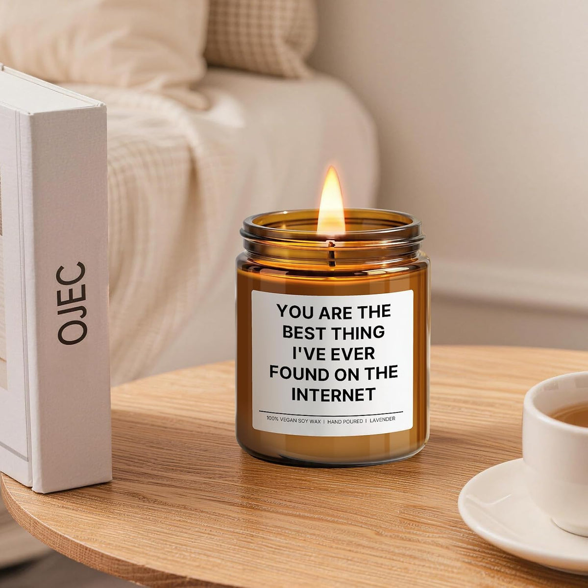 Romantic Gifts for Women, Girlfriend Wife Birthday Gift, Lavender Candle