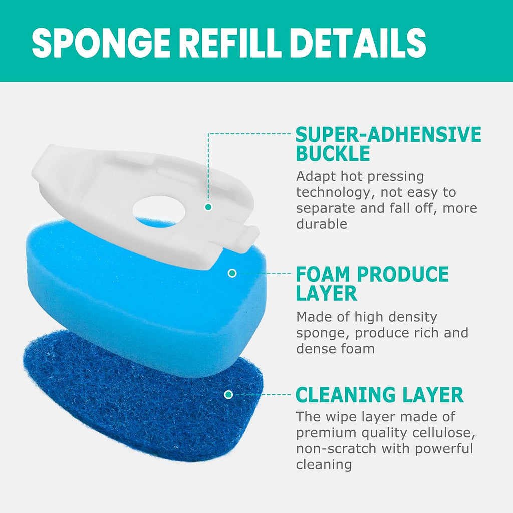 Dish Wand Refills with Hole, Non-Scratch Dishwand Replacement Sponge 12Pcs