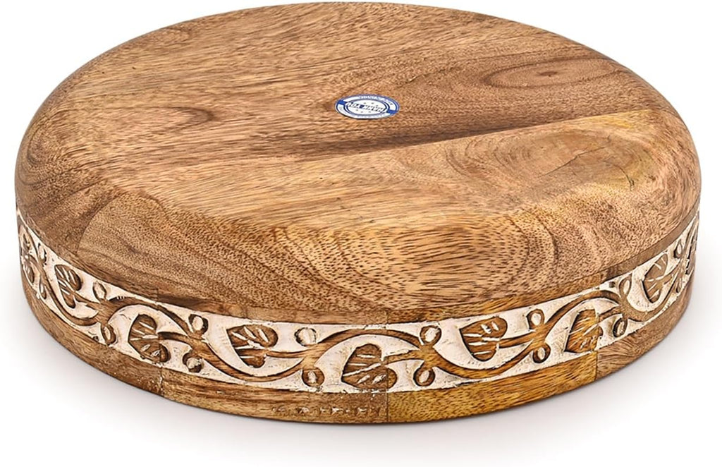 Decorative Bowl Mango Wood Bowls for Decor Wooden Bowl for Table Centerpiece Wooden Bowls for Home Décor (10" X 10" X 2.5")