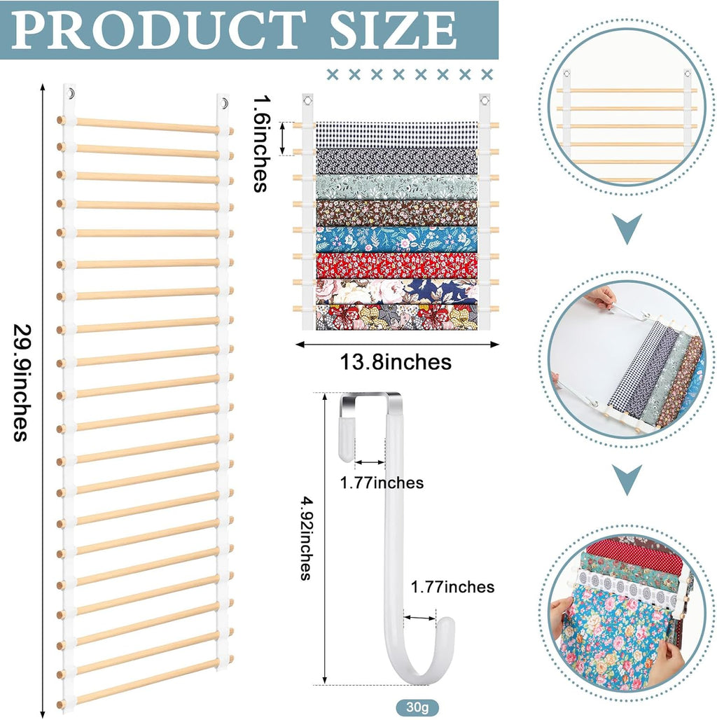 Sewing Room Hanging Wall Fabric Organizer, 13.8 Inch