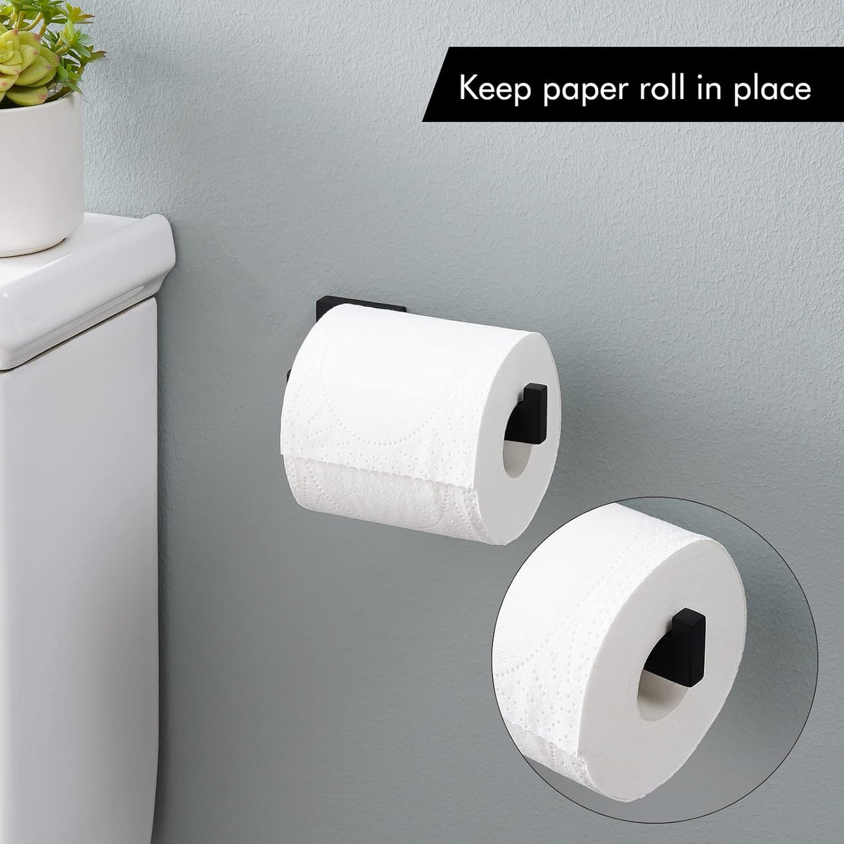 KES Matte Black Toilet Paper Holder Wall Mount Bathroom Toilet Paper Holder