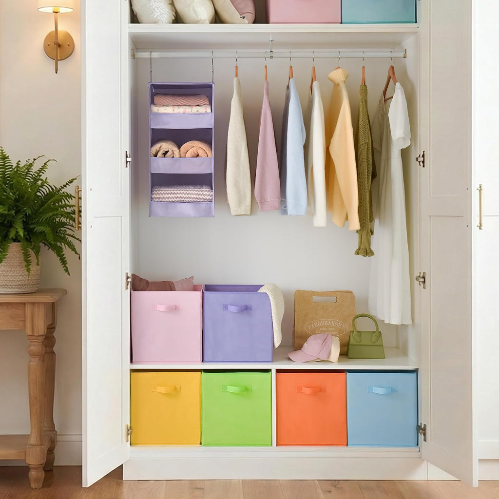 Cupic Cupid 6-Pack 13x13 Storage Cubes, Cube Organizer Bins, Pastel Colors