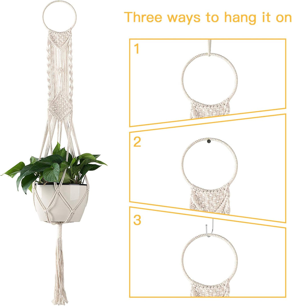 Cuttte Macrame Plant Hanger Indoor Outdoor Hanging Planter Basket