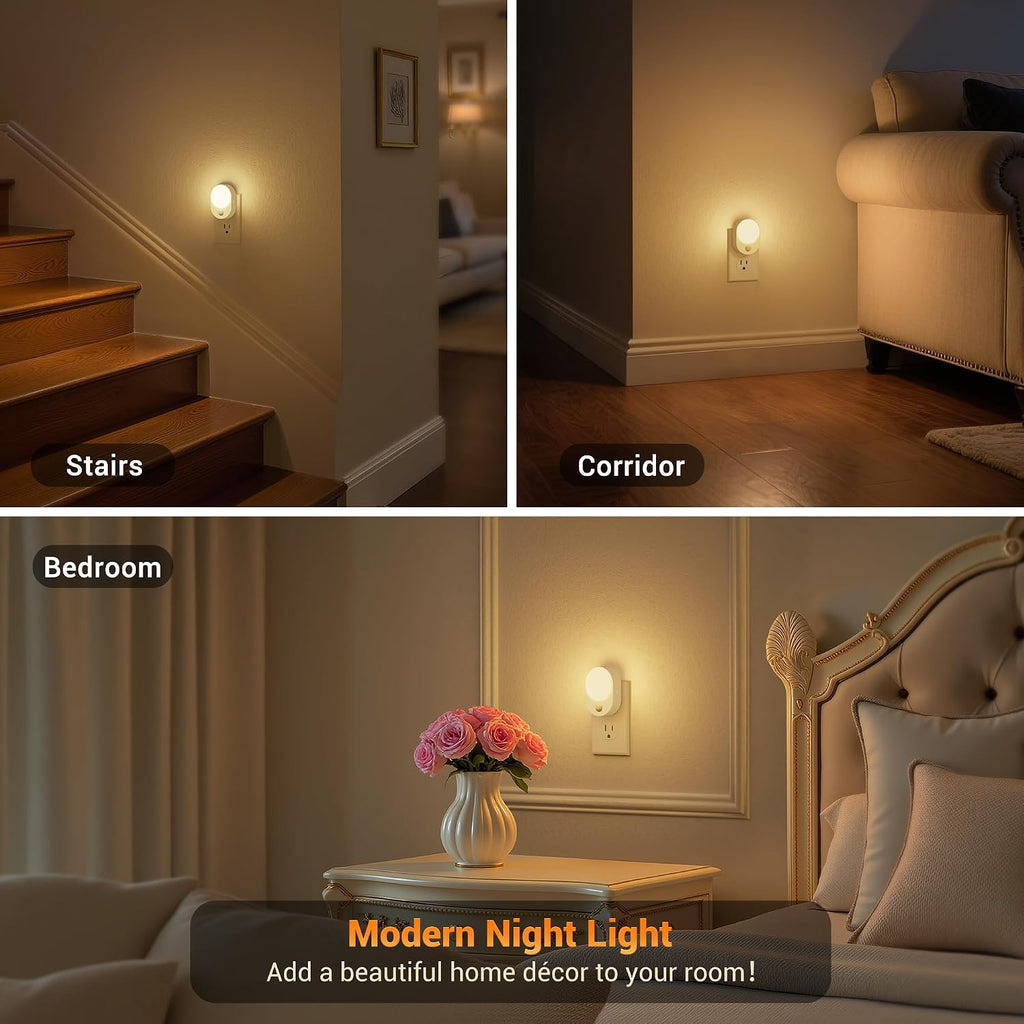 JandCase Motion Sensor Night Light, 4 Pack Motion Activated Sensor