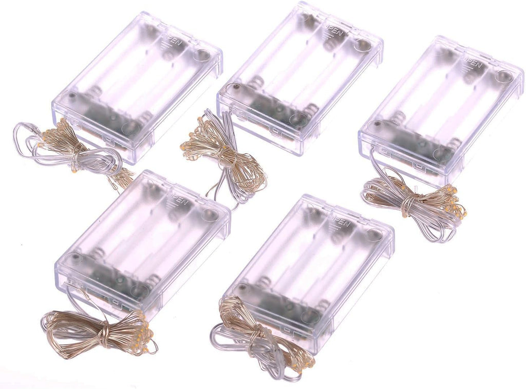 Minetom 5 Pack Fairy Lights Battery Operated, 7Ft 20 LED String Lights